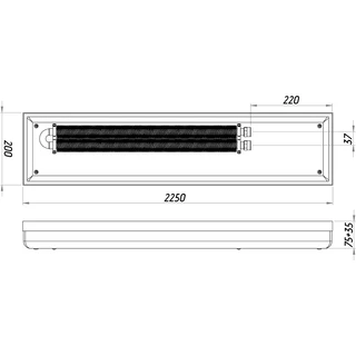 Конвектор ТС70-2250/200-Eco-2br (без решітки)