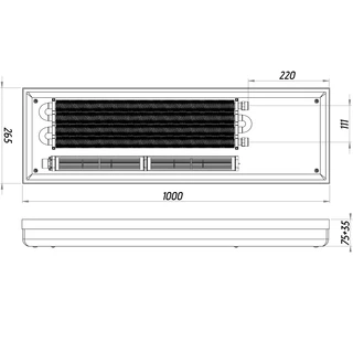 Конвектор ТС80-1000/265-LUX-4wbr (з решіткою)