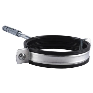 Хомут трубний SOLOMON  (комплект)  4&Prime;, 108-118мм  з гвинтом 10х120 та дюбелем