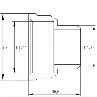 Перехідник 1 1/4&Prime;ВЗ латунний А0635А