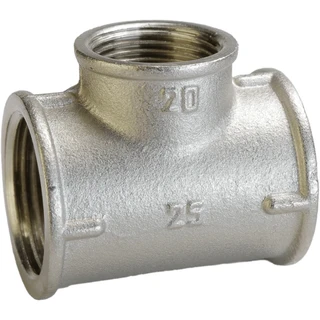 Трійник редукційний 1&Prime;х3/4&Prime;х1&Prime;ВВВ нікельований А0220А(нк)