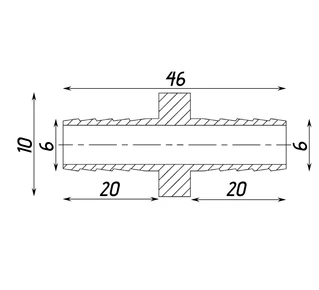 Трубка пряма 6мм нікельована А05201А(нк)