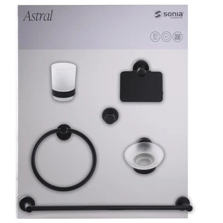Набір аксесуарів для ванної  SONIA ASTRAL KIT BLACK ( 6 предметів) 185214