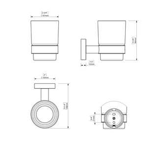Набір аксесуарів для ванної  SONIA ASTRAL KIT BLACK ( 5 предметів) 185788