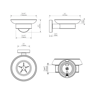 Набір аксесуарів для ванної  SONIA ASTRAL KIT BLACK ( 5 предметів) 185788