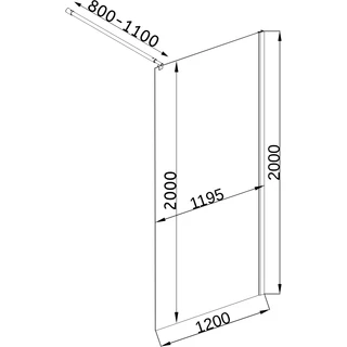 Душова перегородка LEGA 120ТB (120BТ) BRAVO (1уп.)
