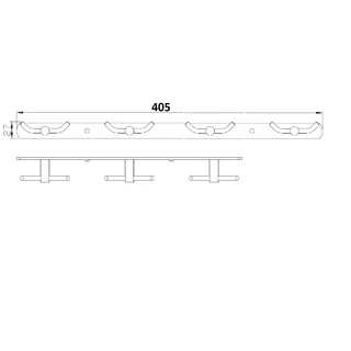 Планка з гачками подвійними 4х2 Globus Lux RM 1503-4