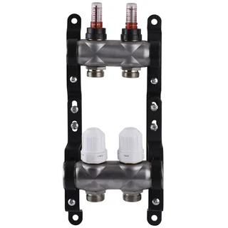 Колектор нержавіюча сталь з вимірювачем витрат ЕСО 001N 1&Prime; x2