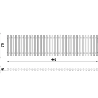 Конвектор ТС80-1000/200-LUX-2wbl (з решіткою)