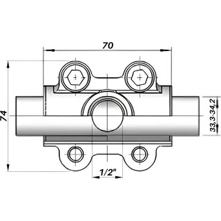 Врізка в трубу з внутрішньою різьбою DN25(33,3-34,2 мм) х 1/2&Prime; OBD AGAflex