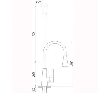 Змішувач для кухні DOMINO Dionis DDD-203SM-BB