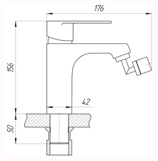 Змішувач для біде DOMINO Dionis DDD-106