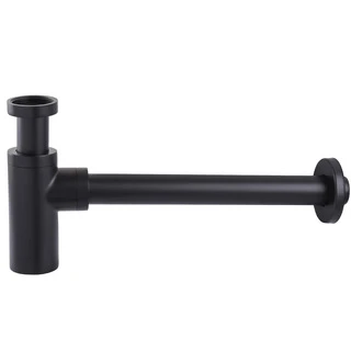 Сифон для раковин циліндричний Globus Lux  GSB-32-125-BB, латунь, 1 1/4&Prime;, чорний матовий