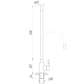 Змішувач для кухні Globus Lux ALPEN SBT1-203S-BG15