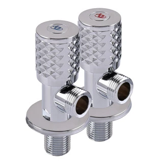 !!Набір кранів кутових кераміка PROFESSIONAL EXCLUSIVE 1/2&Prime;X1/2&Prime; 9999 CHROME (1уп.)