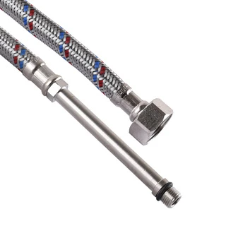 Шланг для змішувача Solomon (нерж.) М8х1/2&Prime; 0,8м HY6201A LONG-штуцер 70мм  SH2006