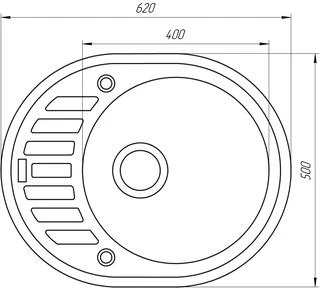 Гранітна мийка Mira ARNICA бежевий 620 х 500 мм