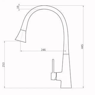Змішувач для кухні Globus Lux LAZER Pro GLPR-203SM-WM