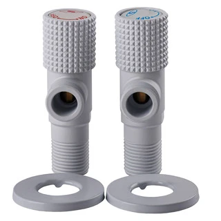 !!Набір кранів кутових кераміка SOLOMON EXCLUSIVE 1/2&Prime;X1/2&Prime; 9889 WW  (White/White) (комплект2шт.)