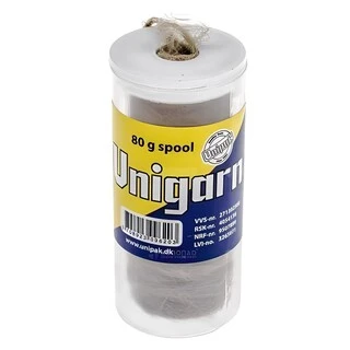 Пакля, льон сантехнічний Unigarn  80g UNIPAK (катушка в тубусі)