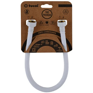 Шланг водяний TUCAI TAQ PREMIUM GRIF 1/2&Prime;x1/2&Prime; BВ 0,4м.АНТИКОР. ACB HG-1212-400  (Білий Мат) 209972