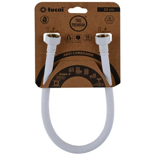 Шланг водяний TUCAI TAQ PREMIUM GRIF 1/2&Prime;x1/2&Prime; BВ 0,5м.АНТИКОР. ACB HG-1212-500  (Білий Мат) 209973