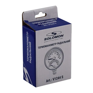 Термоманометр радіальний   SOLOMON  V1244 S М10х1