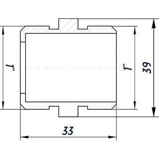 Ніпель 1&Prime;ЗЗ нікельований під прокладку NN552G OPTIMUM