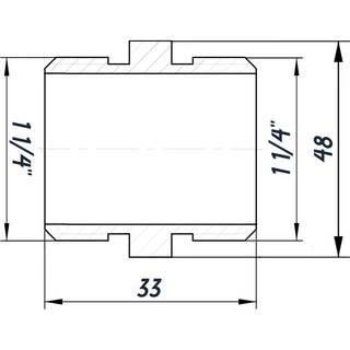 Ніпель 1 1/4&Prime;ЗЗ нікельований NN662S OPTIMUM