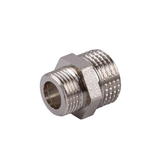 Ніпель редукційний 1/2&Prime;х3/8&Prime;ЗЗ нікельований під прокладку NN322G OPTIMUM