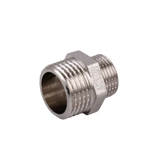 Ніпель редукційний 1/2&Prime;х3/8&Prime;ЗЗ нікельований під прокладку NN322G OPTIMUM