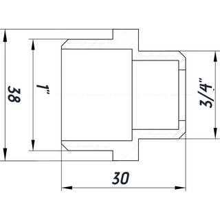 Ніпель редукційний 1&Prime;х3/4&Prime;ЗЗ нікельований під прокладку NN542G OPTIMUM