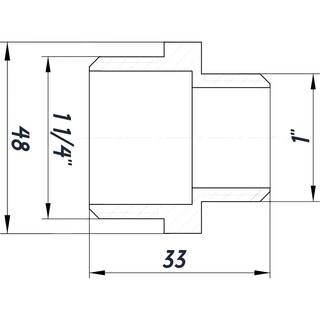 Ніпель редукційний 1 1/4&Prime;х1&Prime;ЗЗ нікельований NN652S OPTIMUM