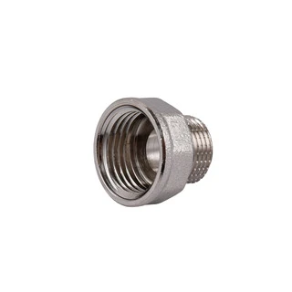 Перехідник редукційний 1/2&Prime;х3/8&Prime;ВЗ нікельований восьмигранний NK323O OPTIMUM