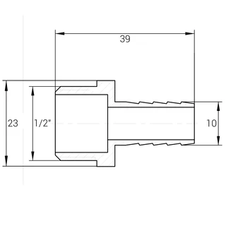Штуцер 1/2&Prime;З 10мм нікельований NU3E2S OPTIMUM