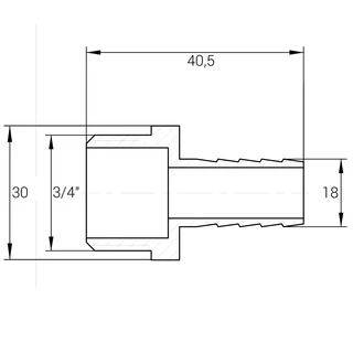 Штуцер 3/4&Prime;З 18мм нікельований NU4I2S OPTIMUM