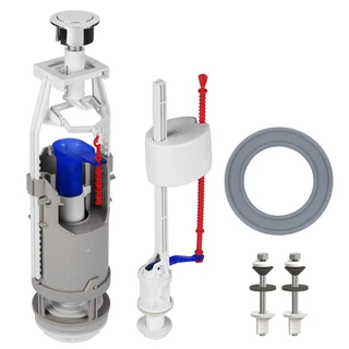 Комплект арматури для змивного бачка з нижнью подачею води 1/2&Prime;, з одним режимом зливу АБк-12