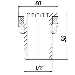 Врізання в бак 1/2&Prime;З латунне LO332S OPTIMUM