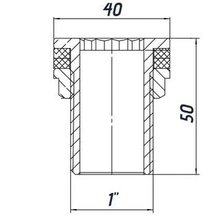 Врізання в бак 1&Prime;З латунне LO552S OPTIMUM