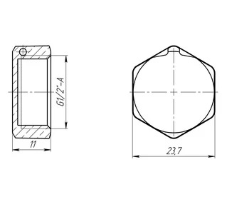 Заглушка 1/2&Prime;В латунна під пломбу LC301P OPTIMUM