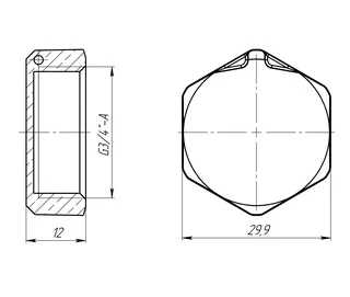 Заглушка 3/4&Prime;В латунна під пломбу LC401P OPTIMUM