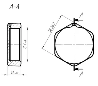 Заглушка 1&Prime;В латунна під пломбу LC501P OPTIMUM