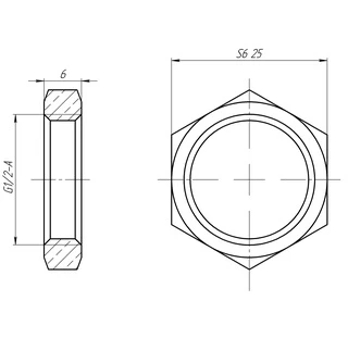 Контргайка  1/2&Prime;В латунна LG331L OPTIMUM