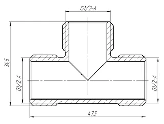 Трійник 1/2&Prime;ЗЗЗ латунний LT332S OPTIMUM