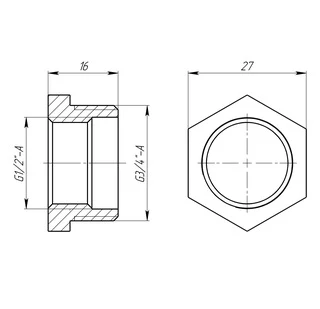 Футорка 3/4&Prime;х1/2&Prime;ЗВ латунна LF433S OPTIMUM