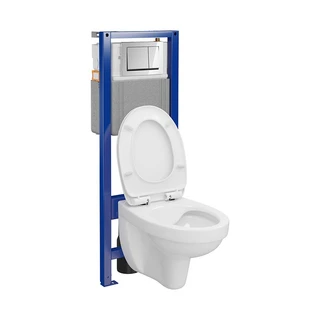 КОМПЛЕКТ С44: ІНСТ СИС-МА SYSTEM 40  MEХАН+ CERSANIA 414 з дюр сид LIFT+ кнопка змиву ENTER II хром