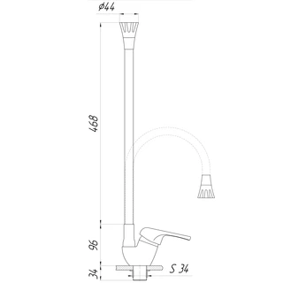 Змішувач для кухні Globus Lux Caprice GLCA-0103SA-R07
