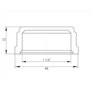 Заглушка 1 1/4&Prime;В нікельована під пломбу-NC601P OPTIMUM