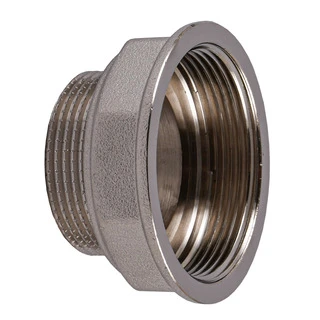 Перехідник редукційний 2&Prime;х1 1/2&Prime;ВЗ нікельований восьмигранний NK873O OPTIMUM