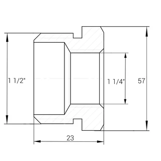Футорка 1 1/2&Prime;х1 1/4&Prime;ЗВ нікельована NF763S OPTIMUM